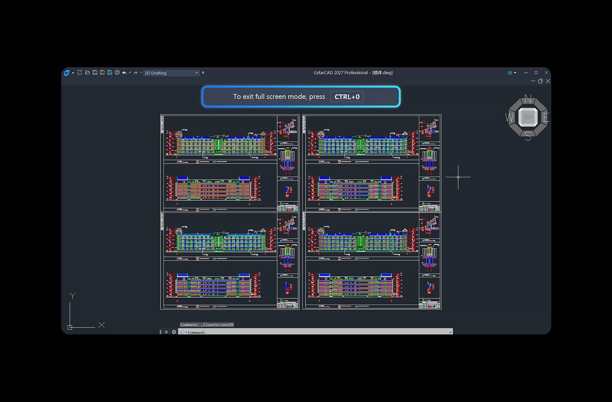 Visualizacao de prancha no GstarCAD 2027